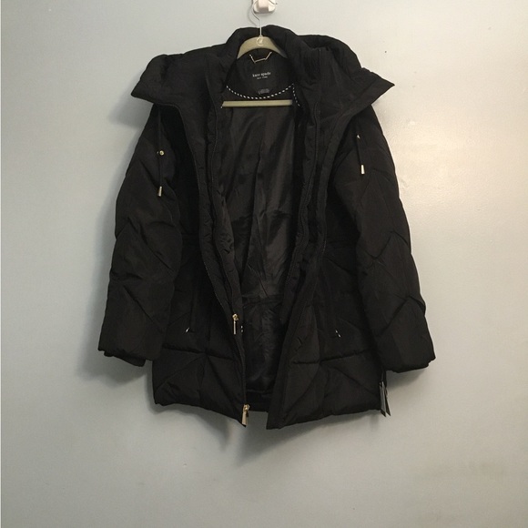 kate spade Elegant Black Puffer Coat - Picture 2 of 16